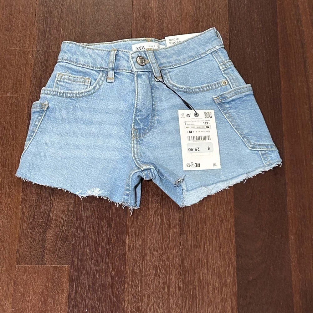 Zara girls denim shorts NWT size 7